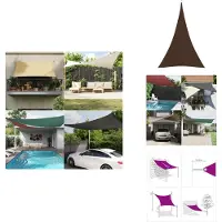 vidaXL Voile d'ombrage Oxford Tissu Triangulaire 4x5x5 m Marron - Parasols & Protection solaire
