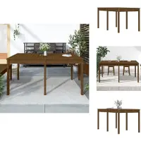 vidaXL Table de jardin marron miel 159,5x82,5x76 cm Pin massif - Tables de jardin