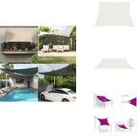 vidaXL Voile d'ombrage 160 g/m² Blanc 3/4x3 m HDPE - Parasols & Protection solaire
