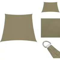 vidaXL Voile d'ombrage Oxford-Tissu Trapézoïdal 2/4x3 m Beige - Parasols & Protection solaire