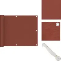 vidaXL Paravent de balcon Terracotta-Rouge 75x300 cm Tissu Oxford - Parasols & Protection solaire