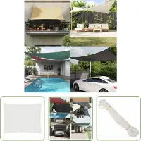 The Living Store Voile d'ombrage Oxford rectangulaire 2,5x3,5 m blanc