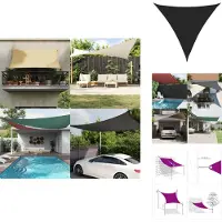 vidaXL Voile d'ombrage Oxford-Tissu Triangulaire 4,5x4,5x4,5 m Noir - Parasols & Ecrans solaires