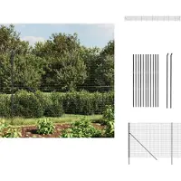 vidaXL Clôture grillagée Anthracite 2,2x25 m Acier galvanisé - Panneaux de clôture