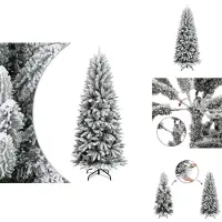 vidaXL Sapin de Noël artificiel enneigé 180 cm PVC&PE - Sapins de Noël