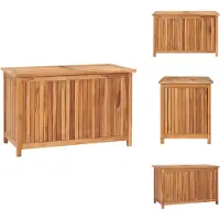 vidaXL Coffre de jardin 90x50x58 cm bois massif teck - Coffres de jardin