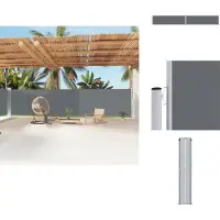 vidaXL Marquise latérale extensible Anthracite 180x1200 cm - Parasols & Protection solaire