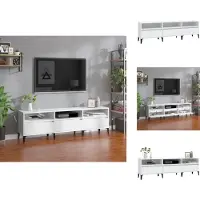 vidaXL Armoire TV Blanc 150x30x44,5 cm Bois composite - Meuble TV