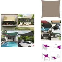 vidaXL Voile d'ombrage Oxford Tissu Carré 7x7 m Taupe - Parasols & Protection solaire