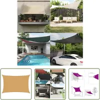 The Living Store Voile d'ombrage 160 g/m² Rectangulaire Sable 3x4,5 m HDPE