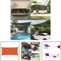 The Living Store Voile d'ombrage 160 g/m² Rectangulaire Orange 3x6 m HDPE