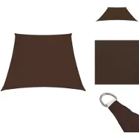 vidaXL Voile d'ombrage Oxford-Tissu Trapézoïdal 2/4x3 m Marron - Parasols & Protection solaire