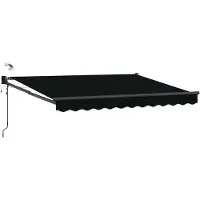 vidaXL Auvent Rétractable Électrique Avec Noir 3,5 X 2,5 M