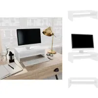 vidaXL Support d'écran Blanc 42x24x13 cm Bois composite - Meuble TV