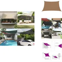 vidaXL Voile d'ombrage 160 g/m² Taupe 3/4x2 m HDPE - Parasols & Protection solaire
