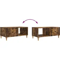 vidaXL Table basse Chêne fumé 90 x 50 x 40 cm Bois composite