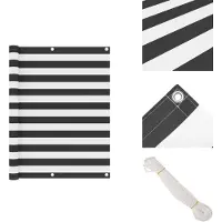 vidaXL Paravent de balcon Anthracite et blanc 120x600 cm Tissu Oxford - Parasols & Protection solaire