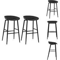 vidaXL Tabouret de bar 2 pcs. noir - Tabouret de bar