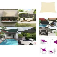 vidaXL Voile d'ombrage 160 g/m² Blanc crème 4/5x3 m HDPE - Parasols & Protection solaire