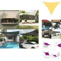 vidaXL Voile d'ombrage 160 g/m² Beige 3,5x3,5x4,9 m HDPE - Parasols & Ecrans solaires
