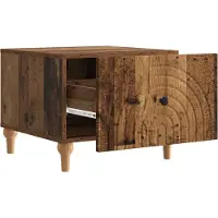 vidaXL Table basse à tiroirs en bois recyclé 49 x 50 x 40 cm Panneau de bois