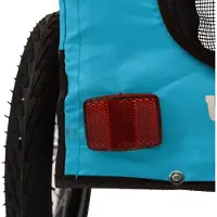 vidaXL Remorque pour vélo Chiens Bleu et Noir Tissu Oxford & Fer