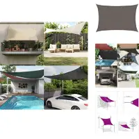 vidaXL Voile d'ombrage 160 g/m² Anthracite 2x2,5 m HDPE - Parasols & Protection solaire