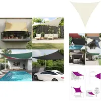 vidaXL Voile d'ombrage Oxford Tissu Triangulaire 4,5x4,5x4,5 m Crème - Parasols & Protection solaire