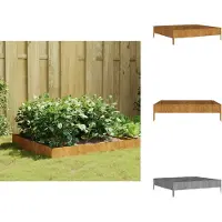 vidaXL Lit surélevé 100x100x26 cm acier corten