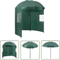 The Living Store Parapluie de pêche Vert 220x193 cm