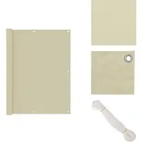 vidaXL Paravent de balcon Crème 120x400 cm Tissu Oxford - Parasols & Ecrans solaires
