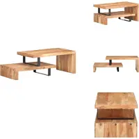 vidaXL Ensemble de 2 tables basses en bois massif d'acacia - Tables basses