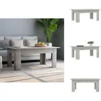 vidaXL Table basse gris béton 100x60x42 cm Bois composite - Tables basses