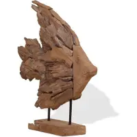 vidaXL Sculpture de poisson teck 40x12x57 cm