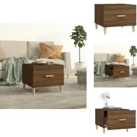 vidaXL Table basse Chêne brun 50x50x40 cm Bois composite - Tables basses