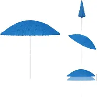 vidaXL Hawaii Parasol Bleu 300 cm - Parasols & ombrelles