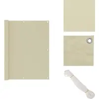 vidaXL Paravent de balcon Crème 120x600 cm Tissu Oxford - Parasols & Protection solaire