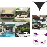 vidaXL Voile d'ombrage Oxford-Tissu Triangulaire 4x4x5,8 m Noir - Parasols & Protection solaire