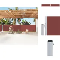 vidaXL Store latéral extensible Marron 160x1200 cm - Parasols & Protection solaire