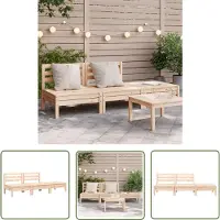 The Living Store Canapé de jardin 3 places en pin massif