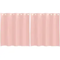 vidaXL Voile Rideaux avec oeillets 2 pcs. Rose 140x140 cm