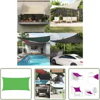 The Living Store Voile d'ombrage 160 g/m² vert clair 3x6 m HDPE
