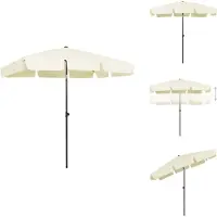 vidaXL Parasol de plage jaune sable 200x125 cm - Parasols & ombrelles