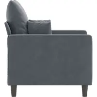 vidaXL Fauteuil gris foncé 60 cm velours