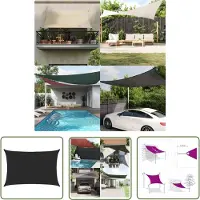 The Living Store Store 160 g/m² Noir 3x5 m HDPE