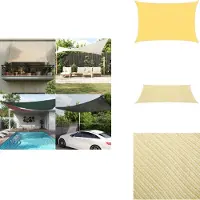 vidaXL Voile d'ombrage 160 g/m² Beige 3x4 m HDPE - Parasols & Protection solaire