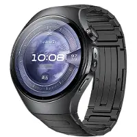 INF Bracelet en alliage de titane pour Huawei WATCH5 bracelet métallique 18.3cm avec boucle déployante Le noir 46 mm