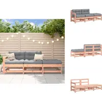 vidaXL Ensemble de salon de jardin 3 pièces avec coussins bois massif Douglas - éléments de canapé de jardin
