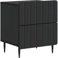 vidaXL Cabinet de chevet Noir 43 x 34,5 x 49,5 cm Bois d'ingénierie
