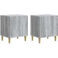 vidaXL Cabinet de chevet 2 pcs Sonoma gris 43 x 34,5 x 50 cm